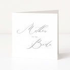 Greeting card with 'Mother of the Bride' text on a white background