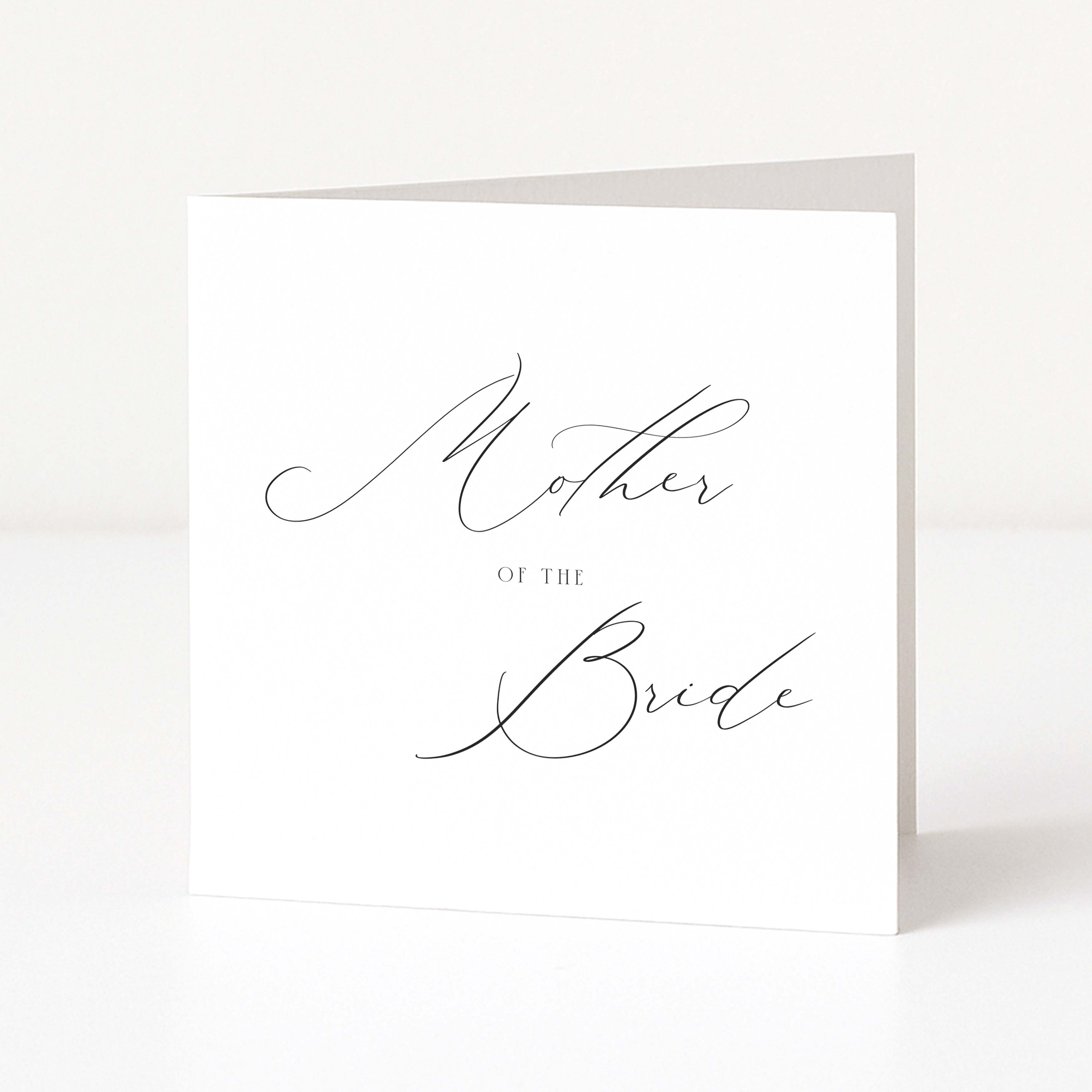 Greeting card with 'Mother of the Bride' text on a white background