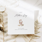 Greeting card with a baby pony illustration and 'Happy Mother's Day' text on a decorative background.