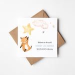 Cute Personalised New Baby Boy Card