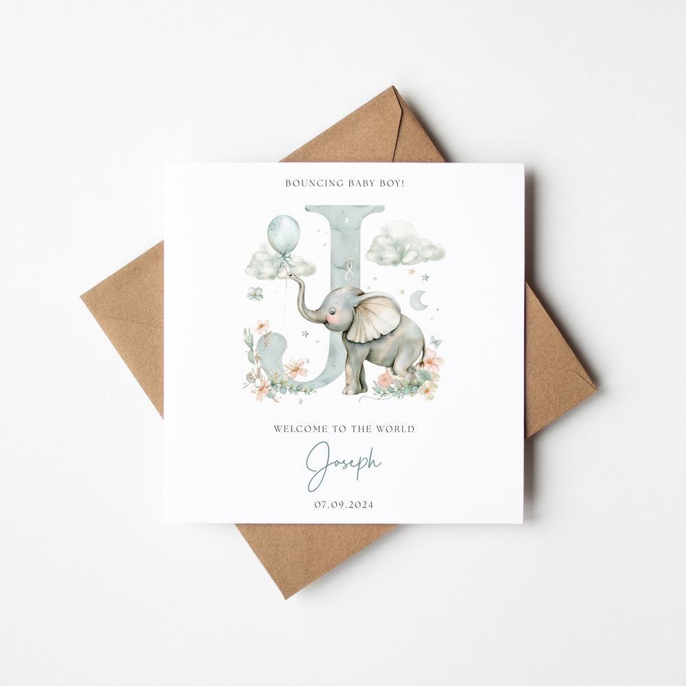 Personalised New Baby Boy Card (NBC021)