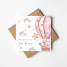 Cute Animals Personalised New Baby Girl Card - Elle Bee Design