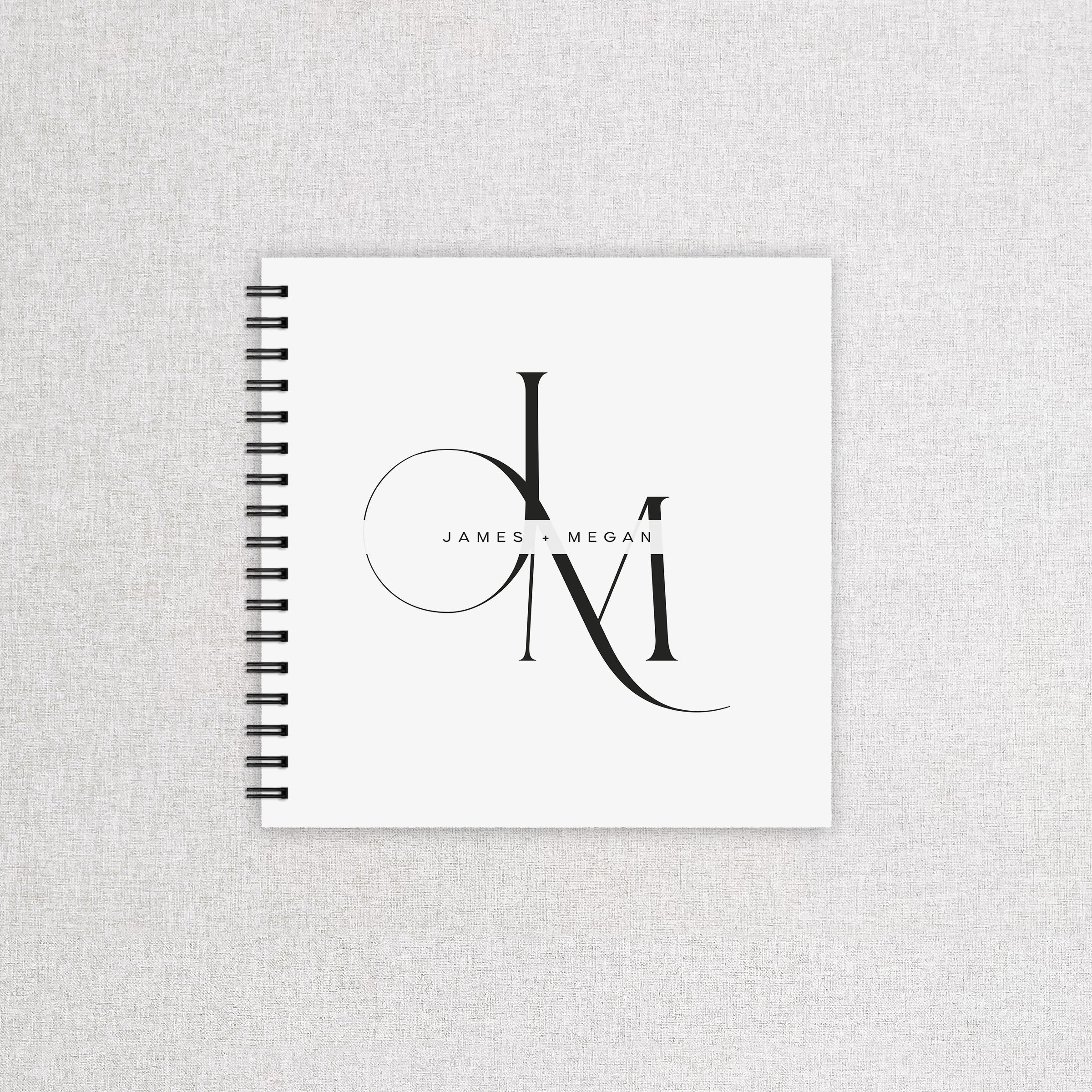 Modern Monogram Wedding Guest Book - Newbury Collection, Elle Bee Design