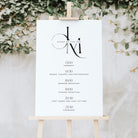 Modern Monogram Wedding Order of the Day Sign - Newbury Collection, Elle Bee Design