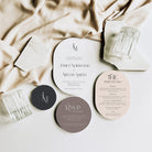 Double Arch Monogram Wedding Invitation Suite in Neutral Colour Scheme - Newbury Collection, Elle Bee Design