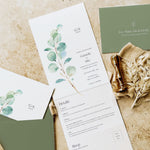 Eucalyptus Concertina Wedding Invitation - Northwood Collection, Elle Bee Design