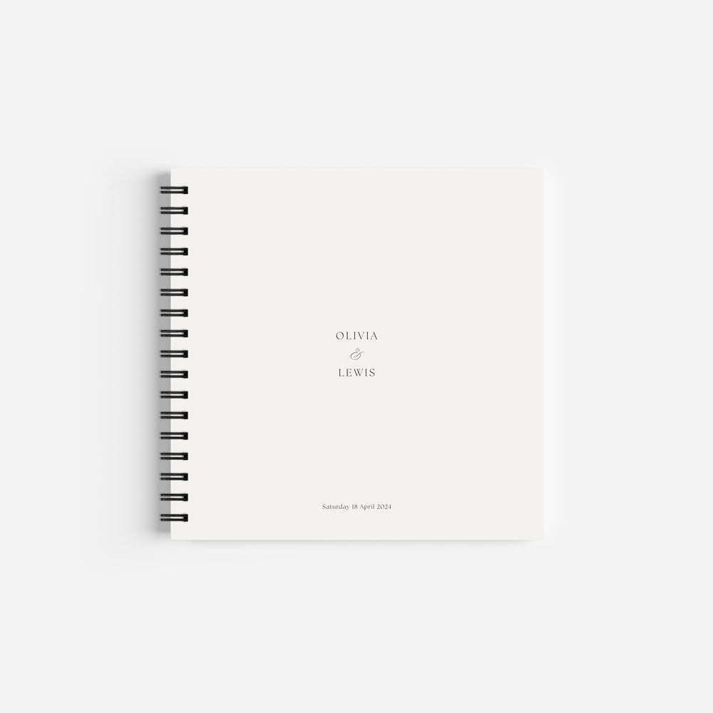 Modern Simple Wedding Guest Book - Oxford Collection, Elle Bee Design