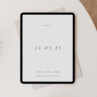 Elegant Paperless Digital Save the Date in Pristine White - Oxford Collection