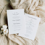 Botanical Monogram Evening Wedding Invitation - Paddington Collection, Elle Bee Design