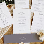 Traditional Grey Monogram Wedding Invitation Suite - Paddington Collection, Elle Bee Design