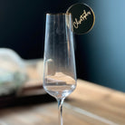 personalised hanging glass drink token