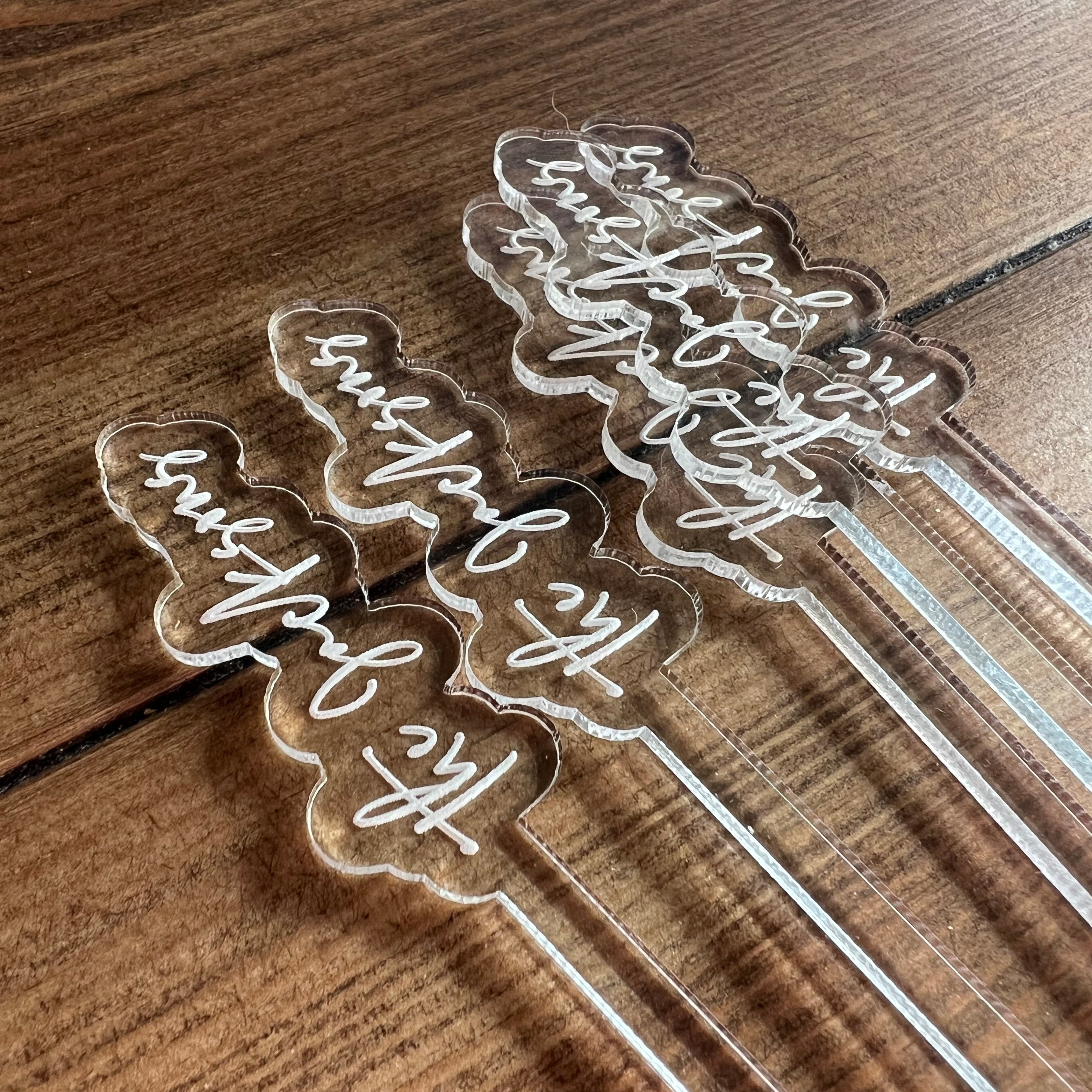 personalised cocktail drink stirrers for wedding