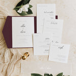 Poplar - Pocketfold Wedding Invitation