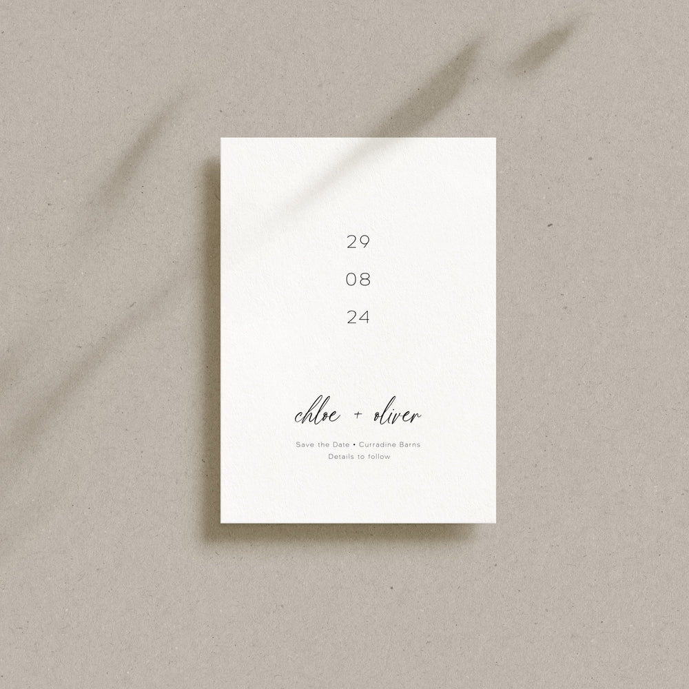 Modern Script Save the Date Card - Poplar Collection, Elle Bee Design
