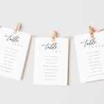 Modern Script Wedding Table Plan Cards - Poplar Collection, Elle Bee Design