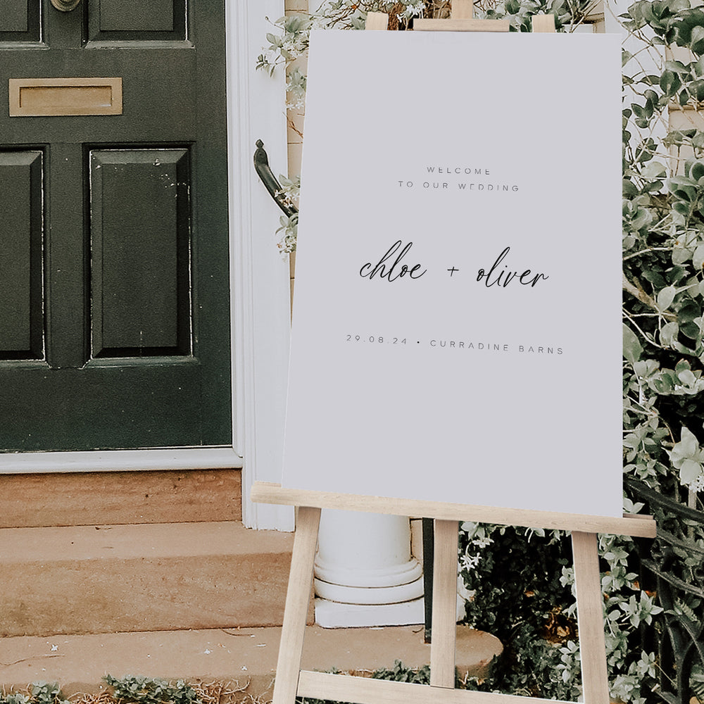 Simple Script Wedding Welcome Sign - Poplar Collection, Elle Bee Design