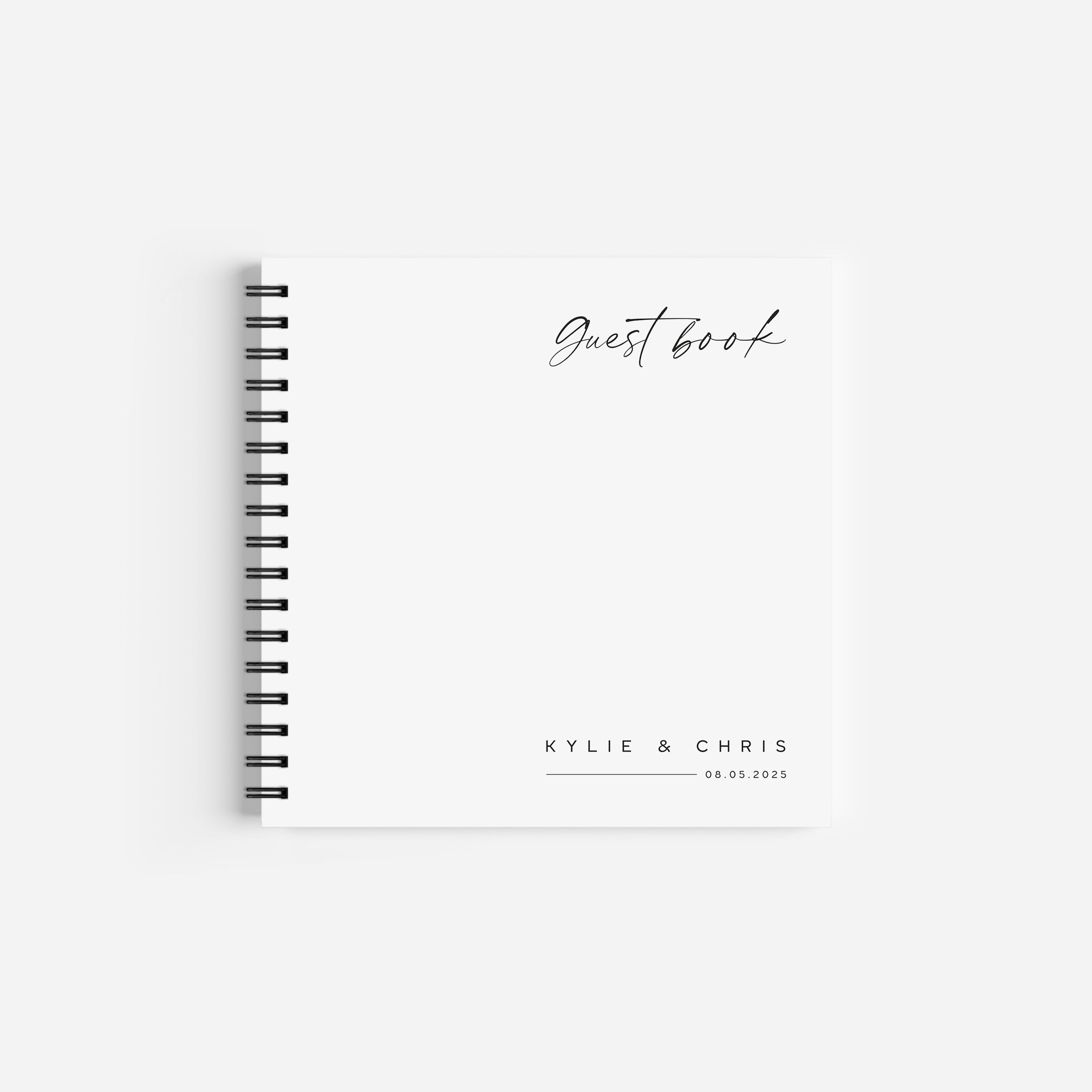 Modern Script Wedding Guest Book - Portobello Collection, Elle Bee Design