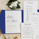 Modern Script Pocketfold Wedding Invitation - Portobello Collection, Elle Bee Design