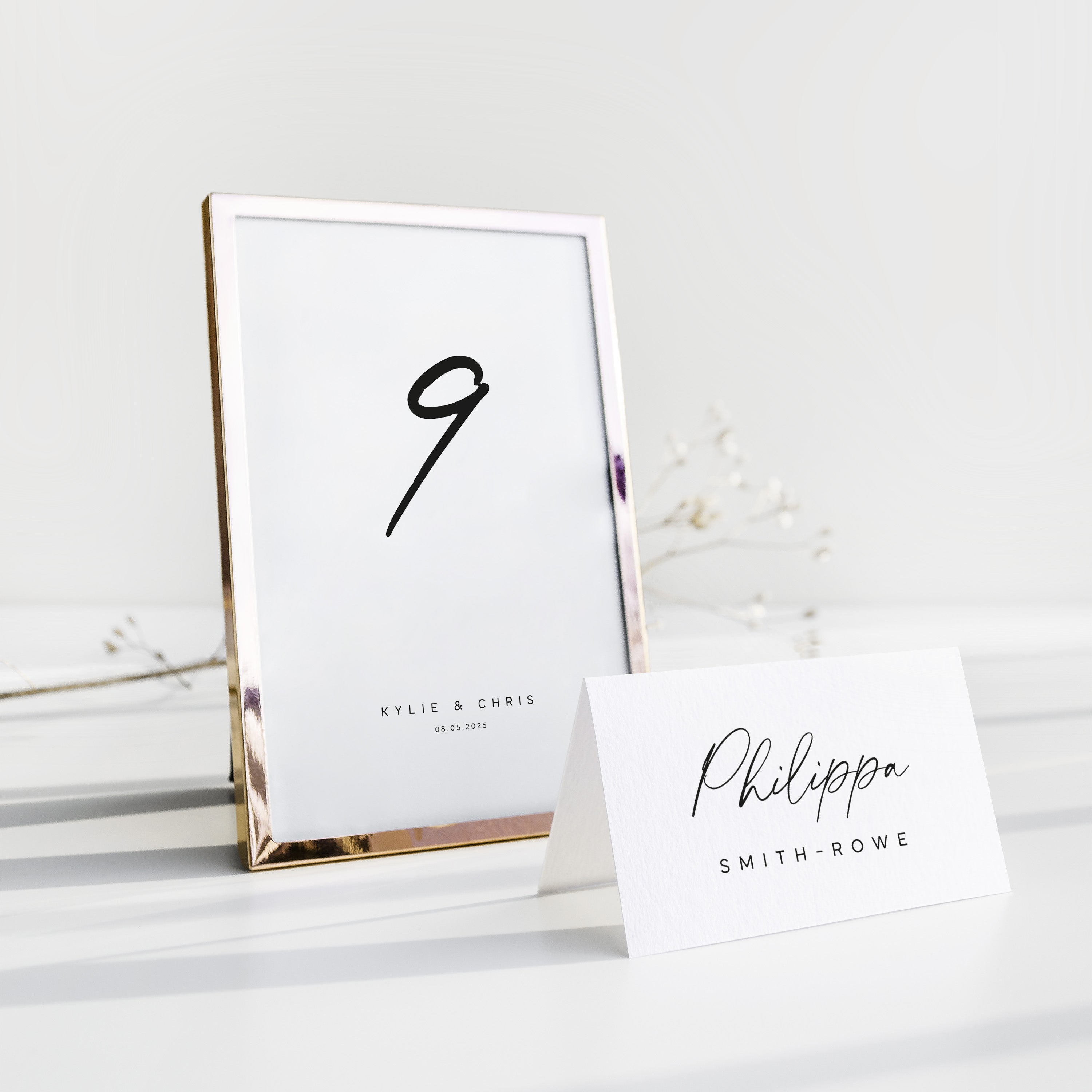 Modern Script Wedding Table Numbers - Portobello Collection, Elle Bee Design