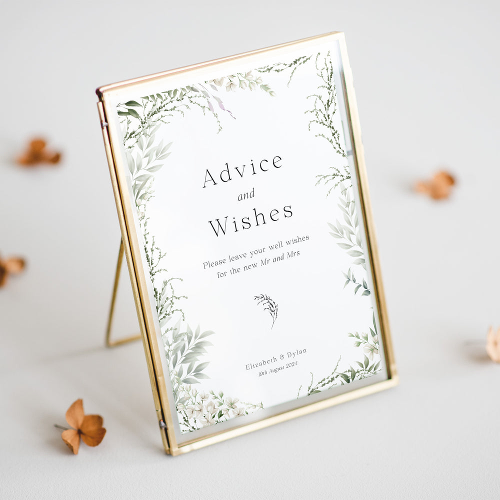 Advice and Wishes Sign - Personalised