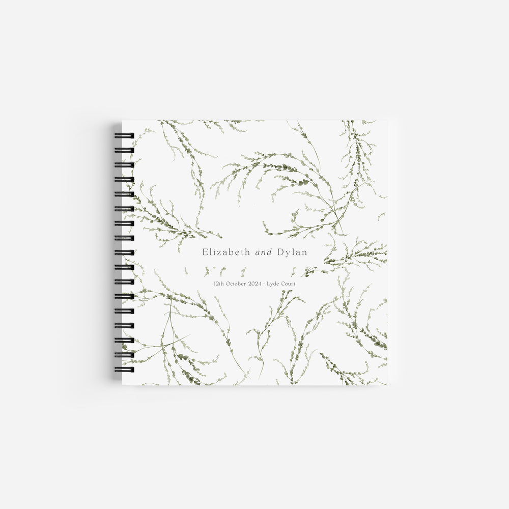 Stylish Botanical Wedding Guest Book - Richmond Collection, Elle Bee Design