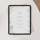 Greenery and Eucalyptus Digital Save the Date in Pristine White - Richmond Collection