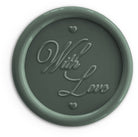 vintage green wedding wax seal