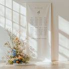 Simple and vintage fabric wedding table plan - Shoreditch collection, Elle Bee Design
