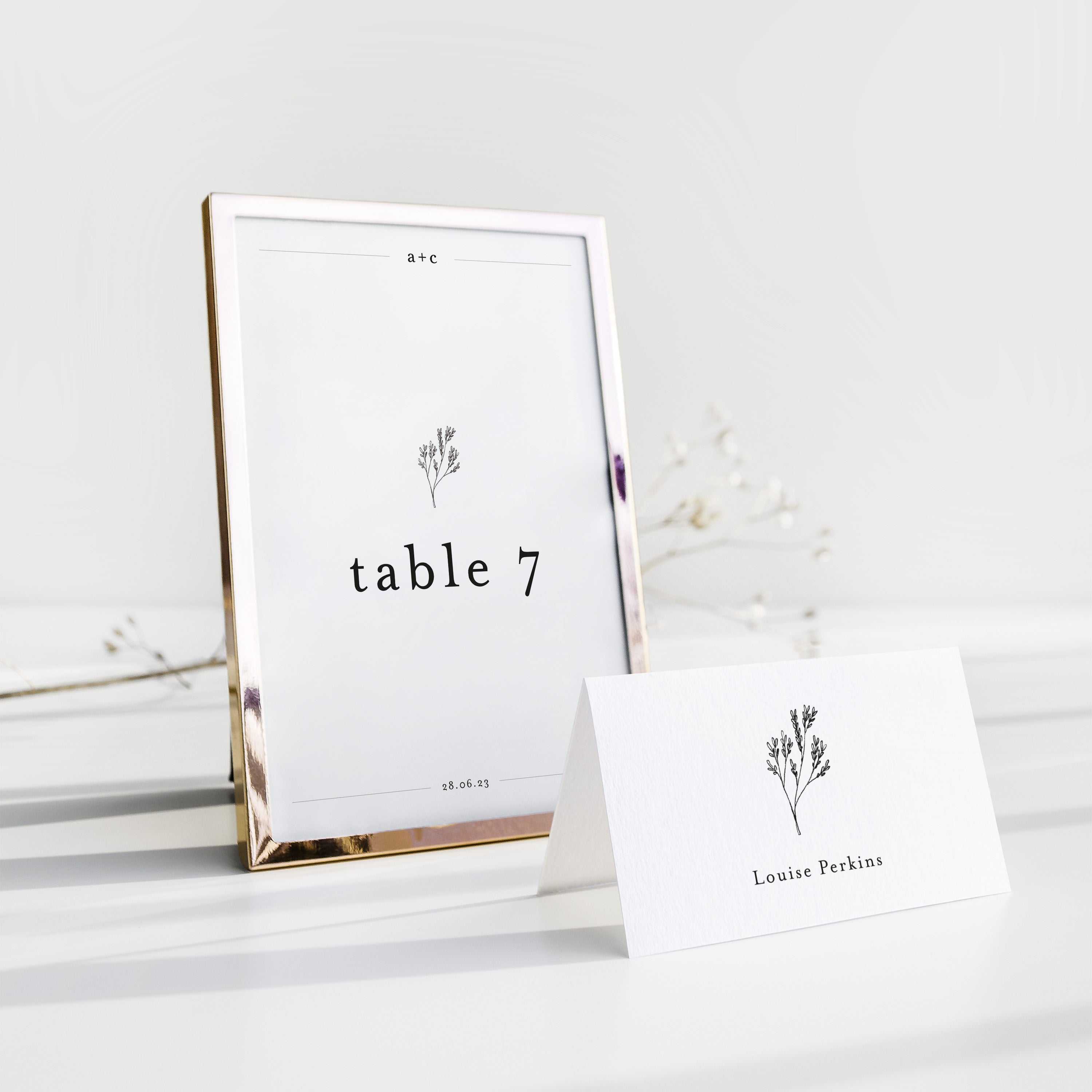 Vintage Wedding Table Number - Shoreditch Collection, Elle Bee Design