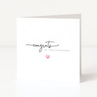 congrats on your engagement card with a white background