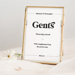 Gents Bathroom Basket Sign - Personalised