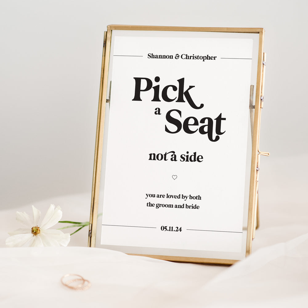 Pick a Seat, not a Side - Personalised