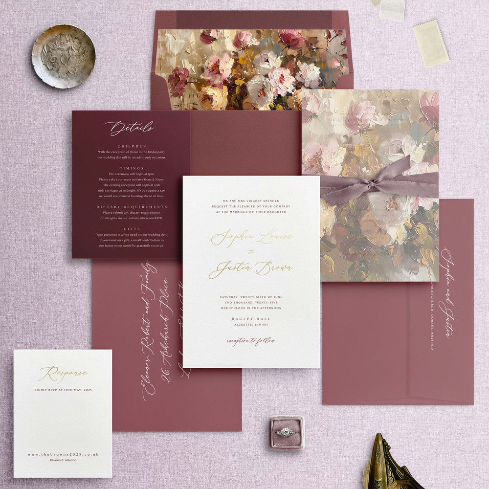 Sophia - Foil Pressed Wedding Invitation Suite