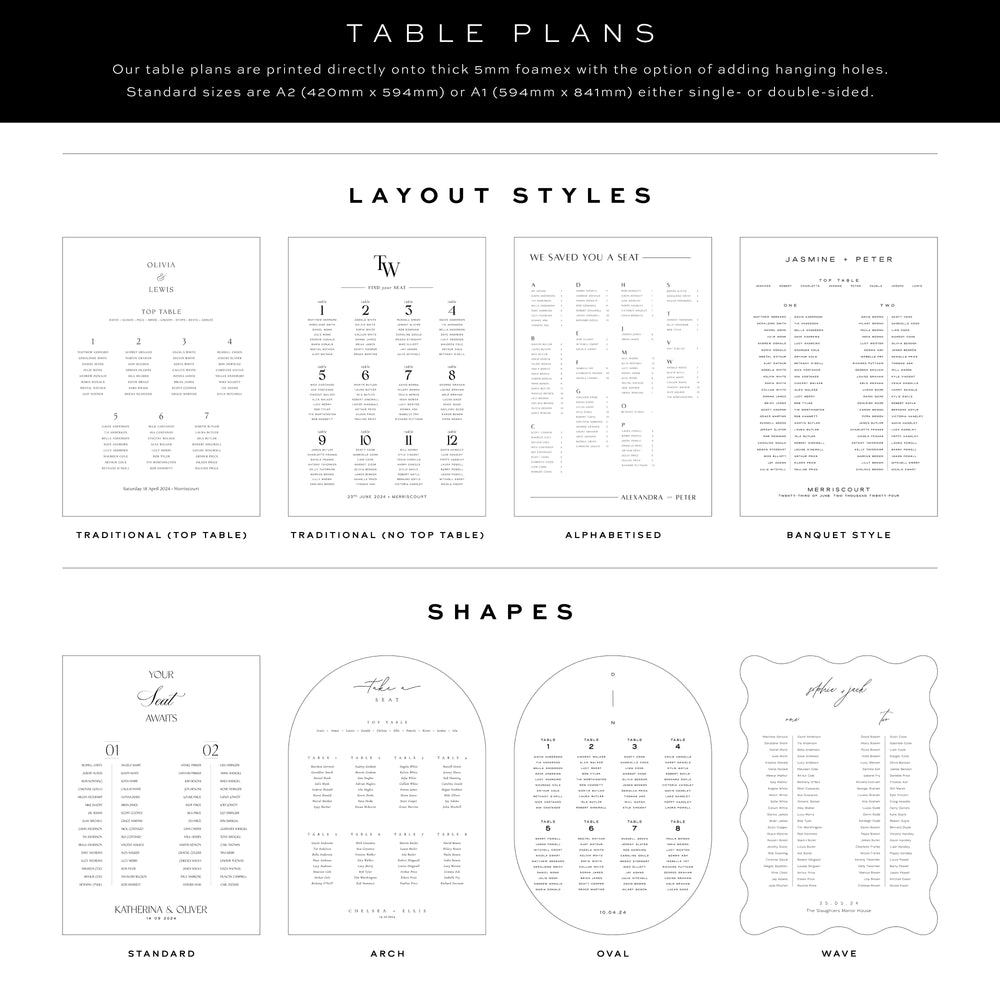 Bredon - Wedding Seating Plan