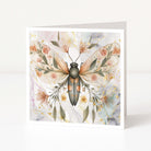 Greeting card with a butterfly design on a white background