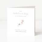 Valentine's Day card for a future husband-to-be with heart designs on a white background