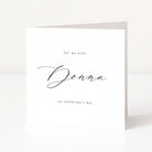 Greeting card with 'for my wife Donna on Valentine's Day' text on a white background