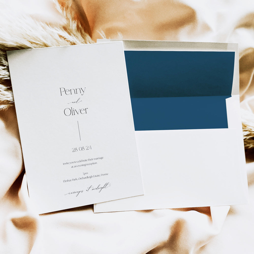 Stylish Evening Wedding Invitation - Victoria Collection, Elle Bee Design