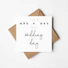 Mrs & Mrs Congratulations Wedding Day Card