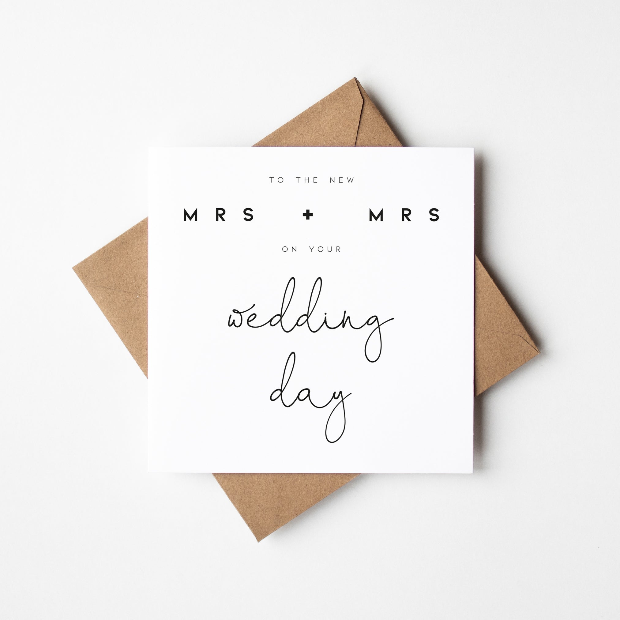 Mrs & Mrs Congratulations Wedding Day Card