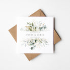 Elegant Floral Personalised Wedding Day Card