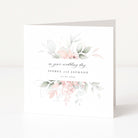 Pink and Green Floral Personalised Card for couple on their wedding day