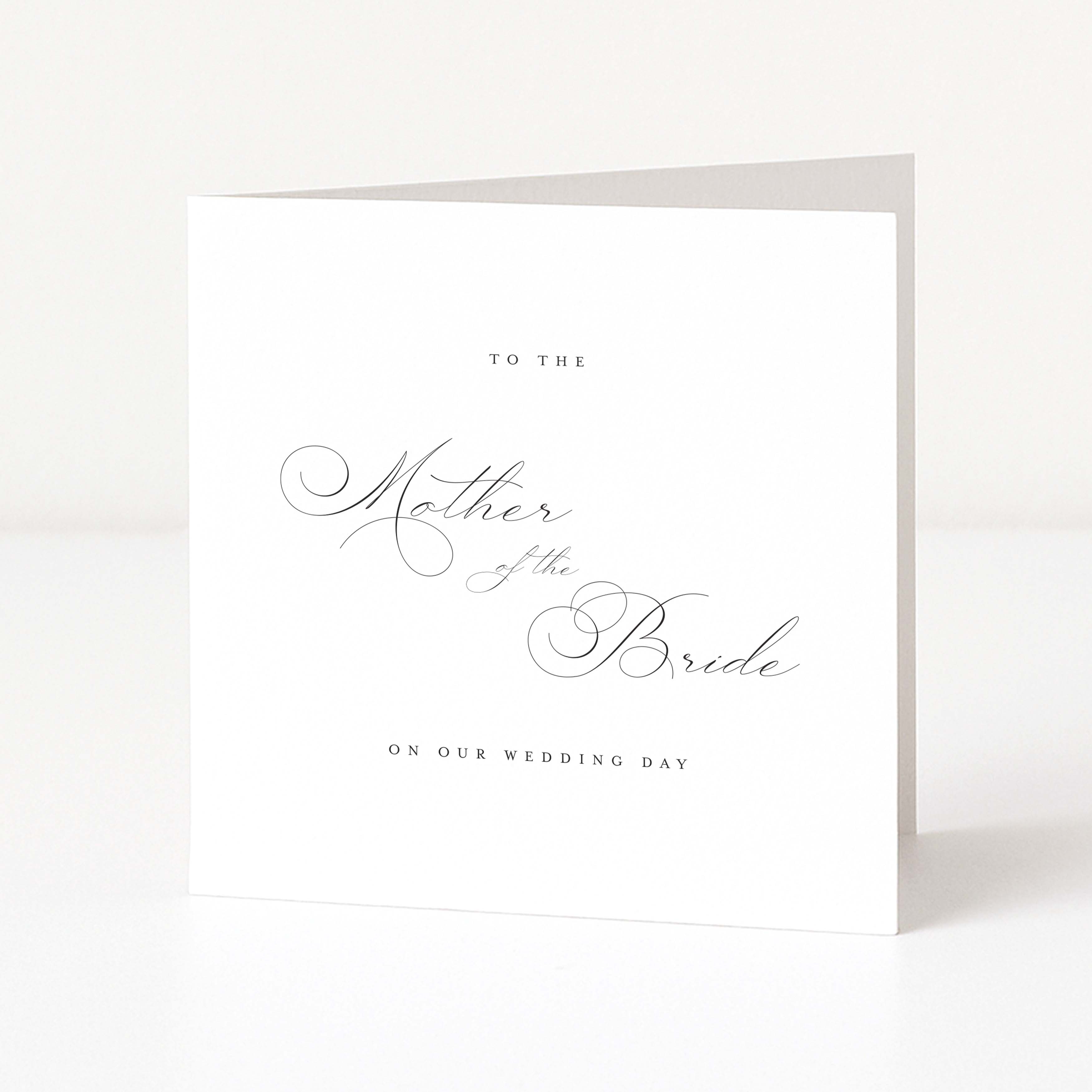 Calligraphy Mother of the Bride card for wedding day