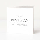 Greeting card for best man on wedding day with elegant design