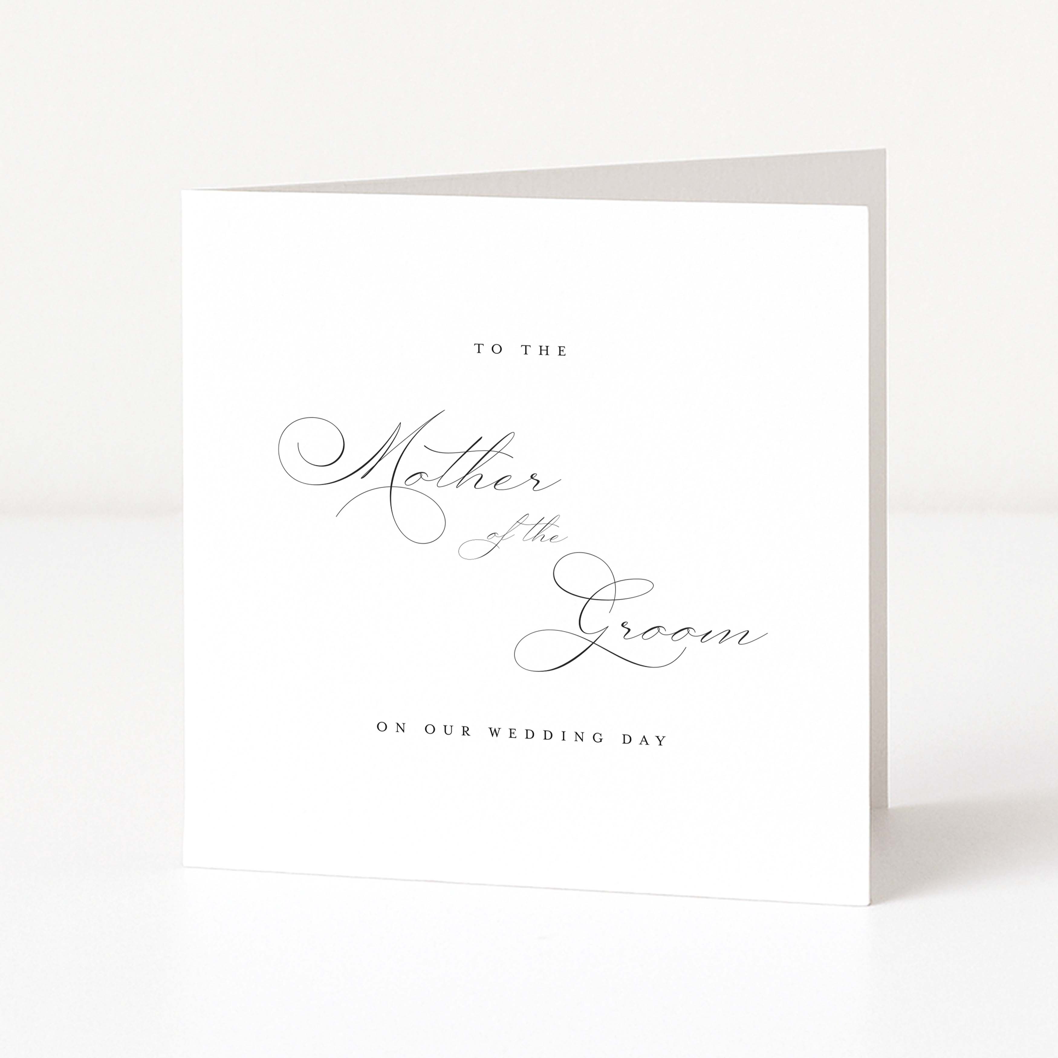 Wedding card for mother of the groom from couple with elegant design