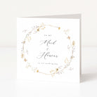 Greeting card for maid of honour with floral design and text on a white background