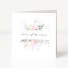 Pink floral greeting card for parents of the groom on wedding day