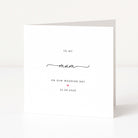 Personalised card for mum on wedding day