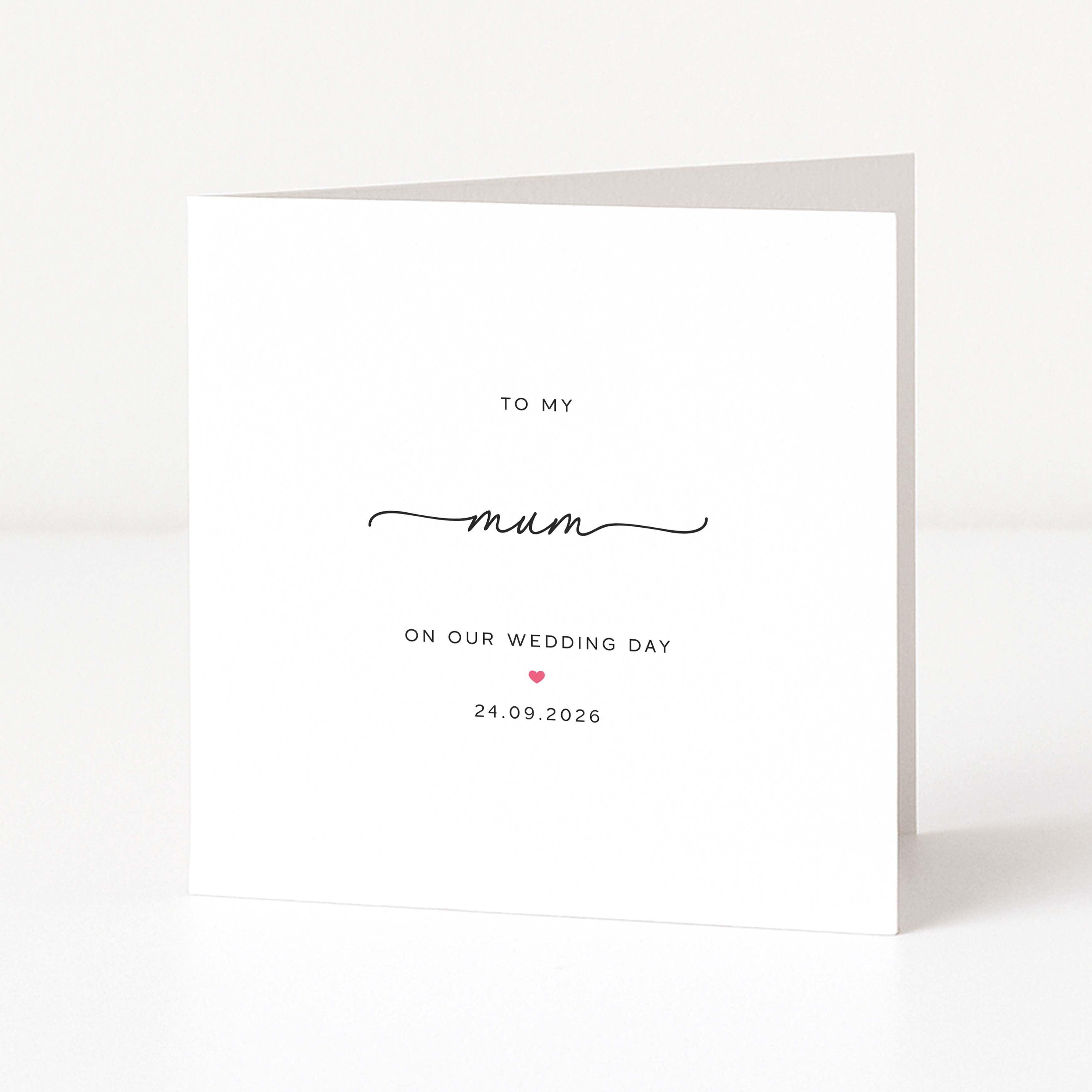 Personalised card for mum on wedding day