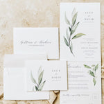 Greenery Concertina Wedding Invitation - Warwick Collection, Elle Bee Design